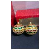 Beautiful glass Christmas ornaments all from Dillards