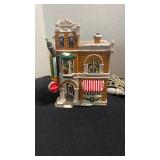 Ceramic Snow Village collectible Coca Cola Soda Fountain with cord
