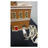 Ceramic Snow Village collectible Coca Cola Soda Fountain with cord