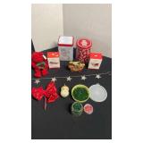 Hallmark ornaments, beanie baby Christmas bear and more