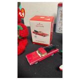 Hallmark ornaments, beanie baby Christmas bear and more