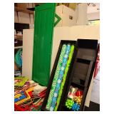 Gift wrap storage box, gift bags, bows