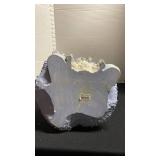 Santa Claus and Snowmen statue in blue and white