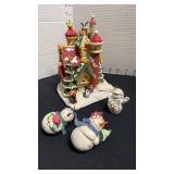Christmas Village Toy Factory by Bundle Town with ornaments