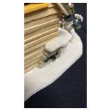 Christmas Village Toy Factory by Bundle Town with ornaments