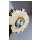 Decorative Christmas Tree with Train and Peace Banner music box 11 inches tall