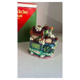 Crinkle Claus Christmas Cottage Figurine no light 6 inches tall