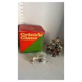 Possible Dreams Crinkle Claus Light-Up Holiday Figurine 8 inches tall