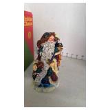 Crinkle Claus Teddy Beefeater Figurine 5 inches tall