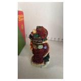 Crinkle Claus Teddy Beefeater Figurine 5 inches tall