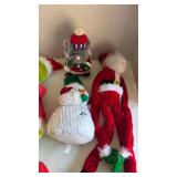 Grinch, Santa and other stuffed animals