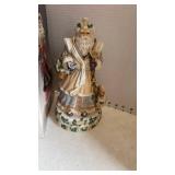 Victorian Santa Christmas musical 11 inches tall