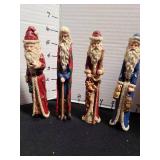 Four detailed Santas and a Bailey