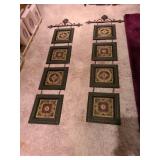 2 metal wall hangings, 60 inches long