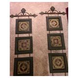 2 metal wall hangings, 60 inches long