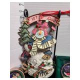 Mary Engelbreit Christmas ornament, Otigiri musical nutcracker, wall hanging, and ornaments.