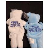 Titanic Limited Edition Bears, 05026 and 06708 of 15000
