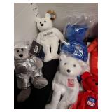 Assorted stuffed bears.