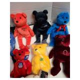 Assorted stuffed bears.