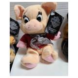 Harley Davidson beanbag plush bears and pig.