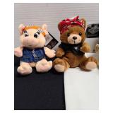 Harley Davidson plush pig and bears.