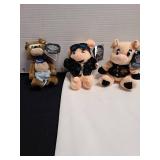 Harley Davidson plush dog and pigs.