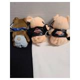 Harley Davidson plush dog and pigs.