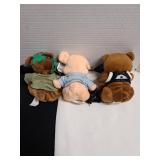 Harley Davidson plush bears and pig.