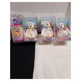 TY Beanie Babies Color Me Beanie in acrylic cases and Clubby IV