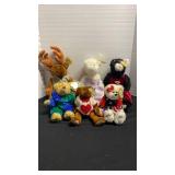 Ty Attic Treasures plush bears, cats and a moose