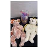 Large Beanie Buddy and large Classic Razzmatazz with Ty Beanie Baby Clubby IV bear