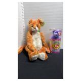 Large Beanie Buddy cat with official Beanie Baby Club bear