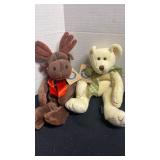 Boyds Bears Investment, Lizzie Wishkabibble with signed tag, Investment bear and mouse, Baby Boyds and a rabbit no tag
