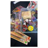 Tote full of crafting supplies