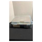 Tote full of crafting supplies