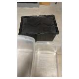 Storage totes, 2 with no lids