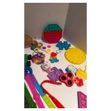 Pop it keychains and wristbands, nerf guns(no bullets) and more