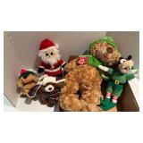 Boyds bear beanie bear and stuffed holiday animals