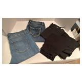 Boyfriend jeans size 4, Maurice jeans size 1-2and capris