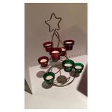 Christmas Tree shaped 9 light votive holder