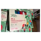 Holiday Living 25 count c9 multicolor lights all new in box, total 14 boxes