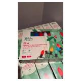 Holiday Living 25 ct ceramic c9 multicolor lights all new in box, total of 13 boxes