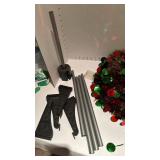 Collapsible tinsel Christmas tree with red and green sequins with lights new