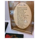 Wall signage decor and picture frame.