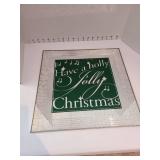 Mirrored holiday wall decor, 15X15.