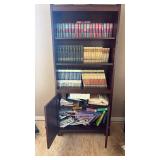 Traditional Cherry Wood Bookcase with Cabinet - Retail: $125 (Books Included)