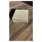 Beige Canvas Drink Coasters Set of 6 - Retail: $12