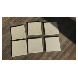 Beige Canvas Drink Coasters Set of 6 - Retail: $12