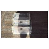 Wooden Storage Box with Brass Hardware - Retail: $45