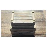 Wooden Storage Box with Brass Hardware - Retail: $45